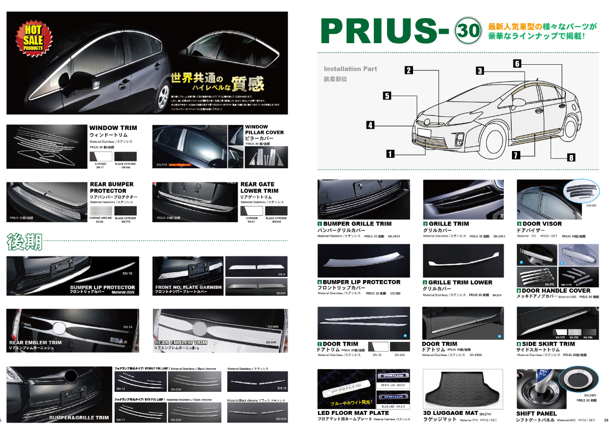 Most consumers' choice - Prius 30,Most consumers' choice-Bumper Grill Trim